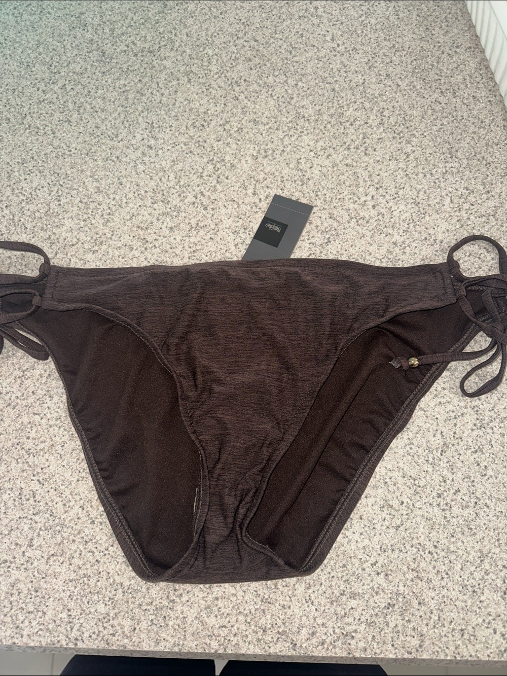 NWT Mossimo Brown Tie-Side Bikini Bottom XL